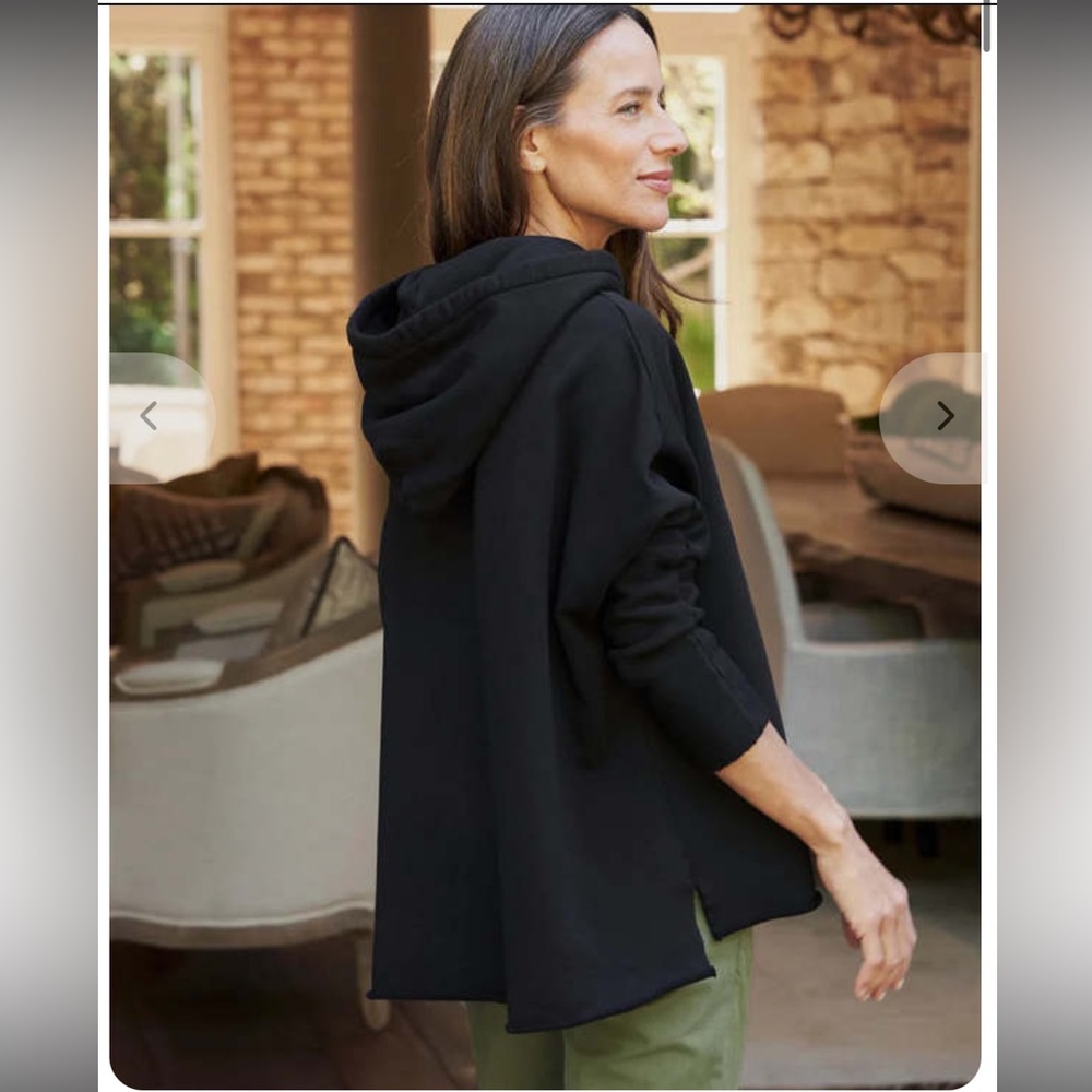 Frank and Eileen Relaxed Kane Capelet Hoodie in Black (Size XS) - Picture 2 of 11